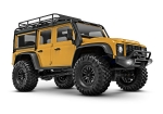 TAN TRX-4M™ Scale and Trail® Crawler with Land Rover® Defender® Body: 1/18-Scale 4WD Electric Truck with TQ 2.4GHz Radio System