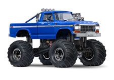 1/18 TRX-4MT Ford F-150 Monster Truck (#98044-1) Front Three-Quarter View (Blue)