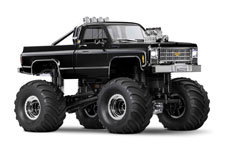 1/18 TRX-4MT Chevrolet K10 Monster Truck (#98064-1) Front Three-Quarter View (Black)